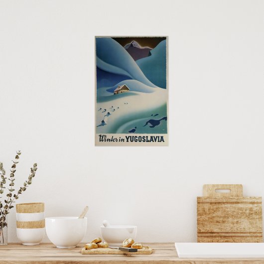 Winter in Joegoslavië, poster Ski (Keuken)