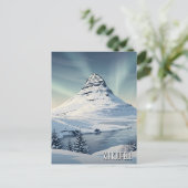 Winter in Kirkjufell IJsland Reizen Briefkaart (Staand voorkant)
