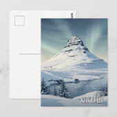 Winter in Kirkjufell IJsland Reizen Briefkaart (Voorkant / Achterkant)