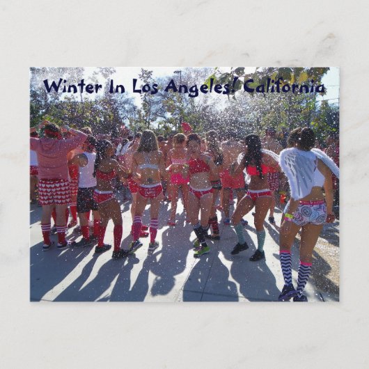 Winter in Los Angeles Briefkaart! Briefkaart (Voorkant)