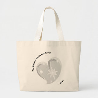 Winter in love-Zilver-Aangepaste tekst Grote Tote Bag