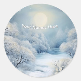WINTER in Magische Wonderland Ronde Sticker