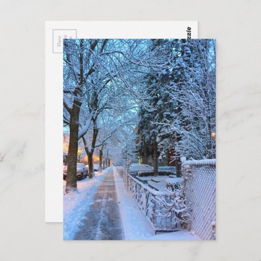 Winter in Montreal Briefkaart (Voorkant / Achterkant)