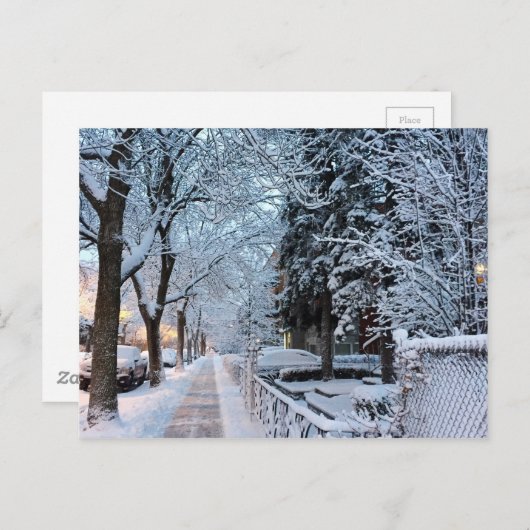 Winter in Montreal Briefkaart (Voorkant / Achterkant)