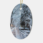 Winter in Montreal Keramisch Ornament (Links)