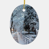 Winter in Montreal Keramisch Ornament (Voorkant)