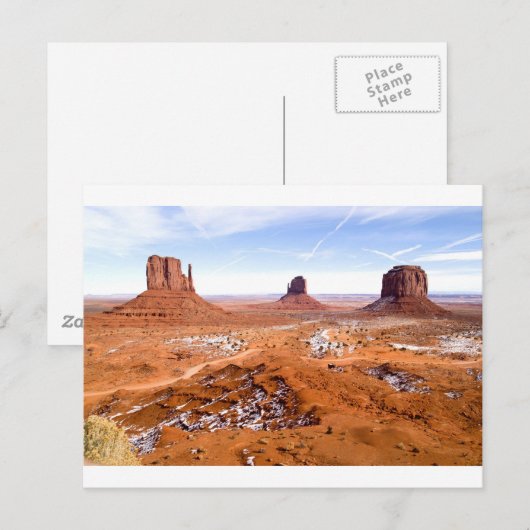 Winter in Monument Valley Briefkaart (Voorkant / Achterkant)