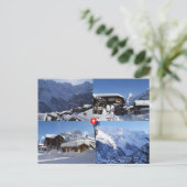 WInter in Mürren - Berner Oberland, Zwitserland Briefkaart (Staand voorkant)