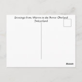 WInter in Mürren - Berner Oberland, Zwitserland Briefkaart (Achterkant)