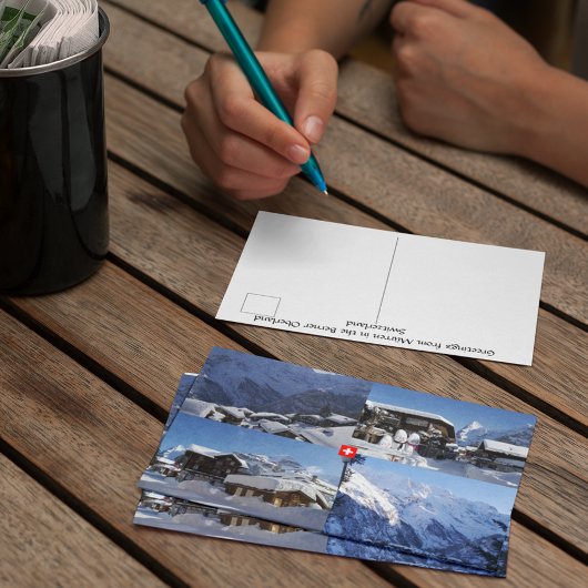 WInter in Mürren - Berner Oberland, Zwitserland Briefkaart
