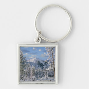 Winter in Nationaal park Yellowstone, Wyoming Sleutelhanger