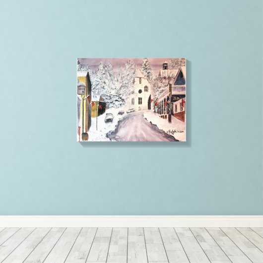 WINTER IN NEVADA CITY CA CANVAS AFDRUK (Insitu (Houten vloer))