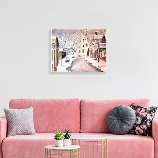 WINTER IN NEVADA CITY CA CANVAS AFDRUK (Insitu (Woonkamer))