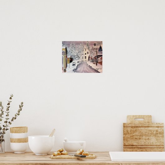 WINTER IN NEVADA CITY CA POSTER (Keuken)