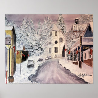 WINTER IN NEVADA CITY CA POSTER