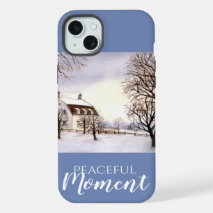 Winter in New England Aquarel Schilderij iPhone 15 Plus Case