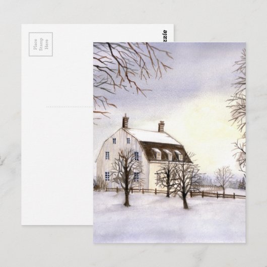 Winter in New England Briefkaart (Voorkant / Achterkant)