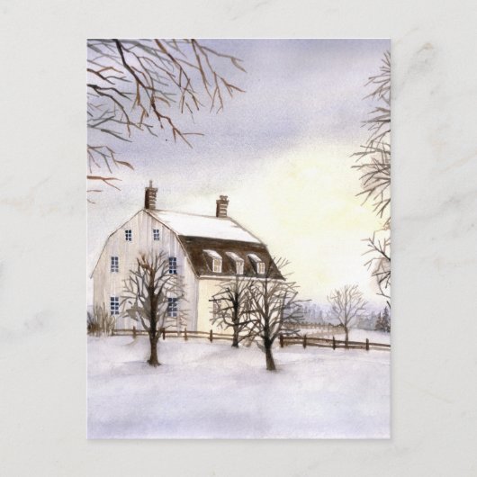 Winter in New England Briefkaart (Voorkant)