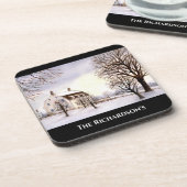 Winter in New England door Farida Greenfield Bier Onderzetter (Linkerzijde)