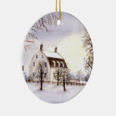 Winter in New England door Farida Greenfield Keramisch Ornament (Rechts)