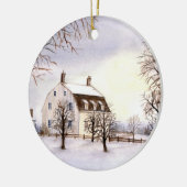 Winter in New England door Farida Greenfield Keramisch Ornament (Links)