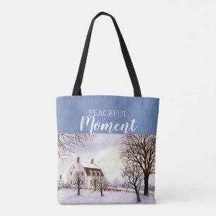 Winter in New England door Farida Greenfield Tote Bag