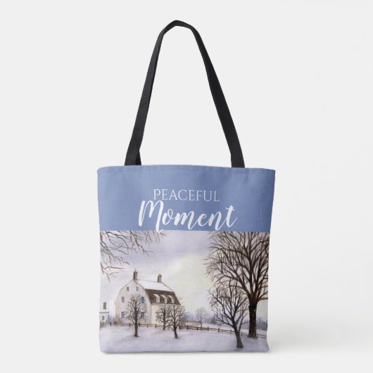 Winter in New England door Farida Greenfield Tote Bag (Achterkant)