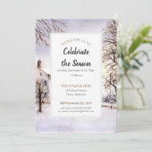 Winter in New England kerstfeestelijke uitnodiging (Staand voorkant)