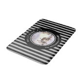 Winter in New England Kerstmis zwarte cirkel Badmat (Gekanteld)