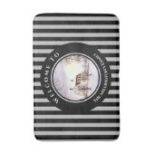 Winter in New England Kerstmis zwarte cirkel Badmat (Voorkant Verticaal)