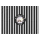 Winter in New England: Kerstzwarte grijze stropen Tafelkleed (Voorkant (Horizontaal))