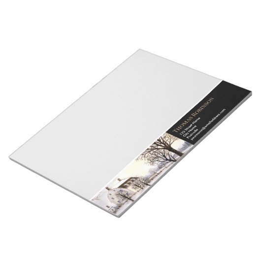 Winter in New England Waterverf Landscape Notes Notitieblok (Schuin)