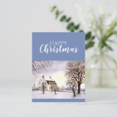 Winter in New England Waterverf Painting Briefkaart (Staand voorkant)
