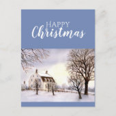 Winter in New England Waterverf Painting Briefkaart (Voorkant)