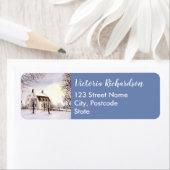 Winter in New England Waterverf Painting Etiket (Insitu)