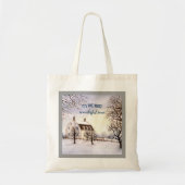 Winter in New England Waterverf Painting Tote Bag (Voorkant)