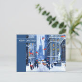 Winter in New York. Christmas Feestdagenkaart (Staand voorkant)