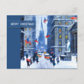 Winter in New York. Christmas Feestdagenkaart (Voorkant)