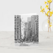 Winter in New York Notecard Kaart (Gele Bloem)
