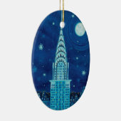 Winter in New York Oval Ornament (Rechts)