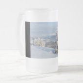 Winter in Noorwegen Matglas Bierpul (Voorkant links)
