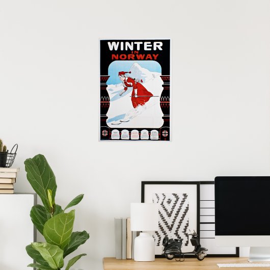  winter in Noorwegen Poster (Thuiskantoor)