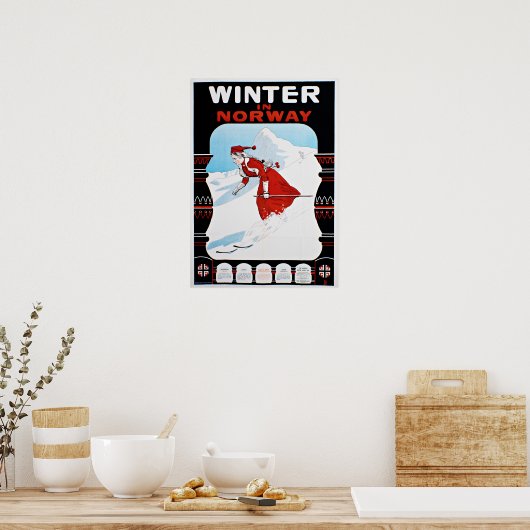  winter in Noorwegen Poster (Keuken)