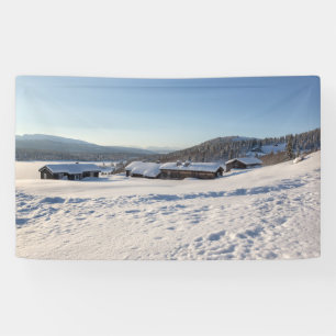 Winter in Noorwegen Spandoek