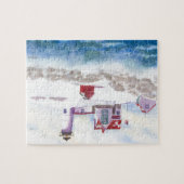 winter in Nubble LIghthouse in Maine Legpuzzel (Horizontaal)