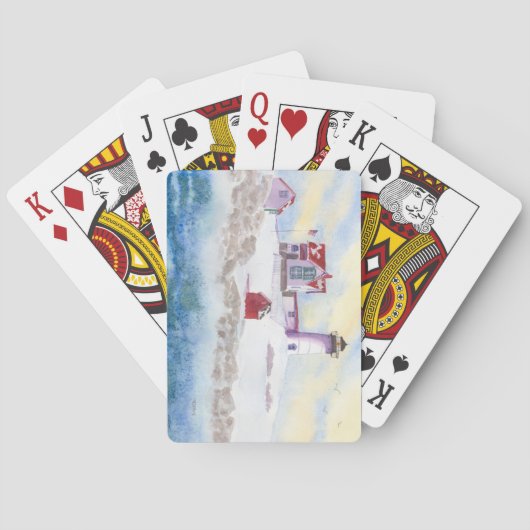Winter in Nubble LIghthouse in Maine Plays Cards Pokerkaarten (Achterkant)