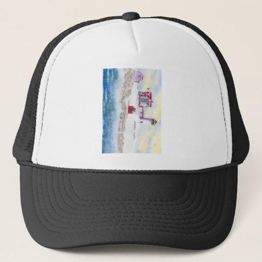 winter in Nubble LIghthouse in Maine Trucker Pet (Voorkant)