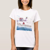 Winter in Nubble LIghthouse op Maine T-shirt (Voorkant)