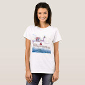 Winter in Nubble LIghthouse op Maine T-shirt (Voorkant volledig)