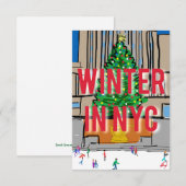 Winter in NYC Bedankkaart (Voorkant / Achterkant)